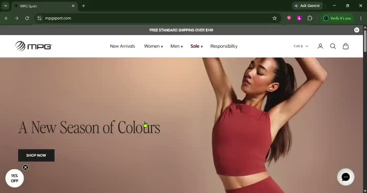 Responsive ecommerce project view